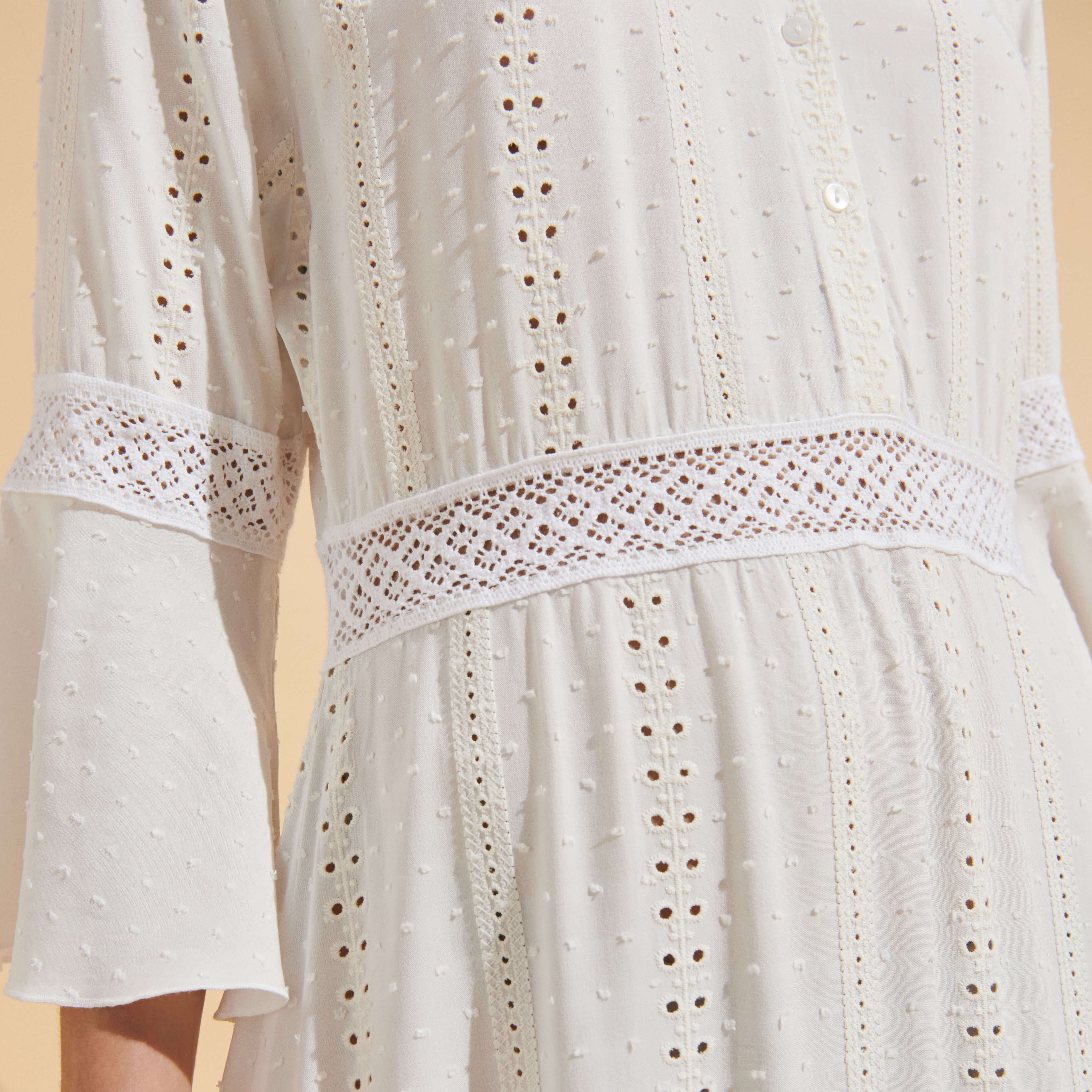 Vestido calado blanco top