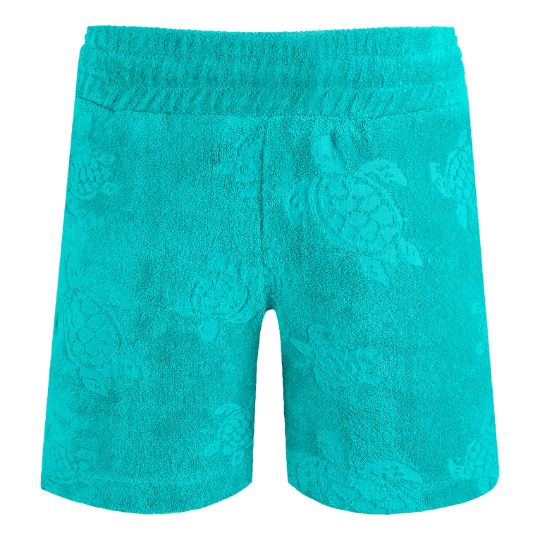 Short En Éponge Enfants Jacquard Ronde Des Tortues - Gocean - Vert