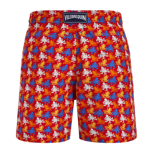 Men Swim Trunks Micro Poulpes Poppy red back view