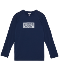 Men Rashguard - Vilebrequin x Highsnobiety Press blue front view