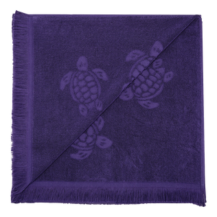Telo da spiaggia in cotone organico Turtles Jacquard Midnight vista posteriore