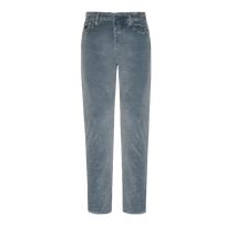 Men Vintage Faded 5-Pocket Corduroy Pants Beige / grey front view