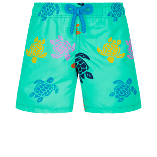 Maillot de bain garçon Ronde Des Tortues Multicolore Nenuphar vue de face