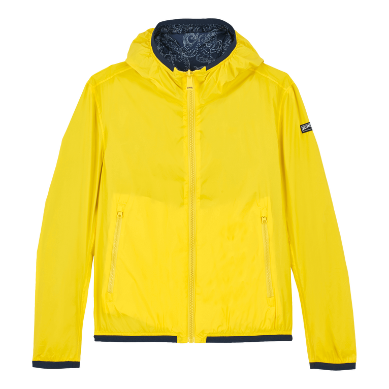 Men Reversible Windbreaker Poulpes Bicolores - Gigarot - Yellow - Size XL - Vilebrequin