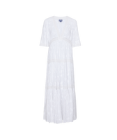 Vestito donna in viscosa Disco Butterflies Bianco vista frontale
