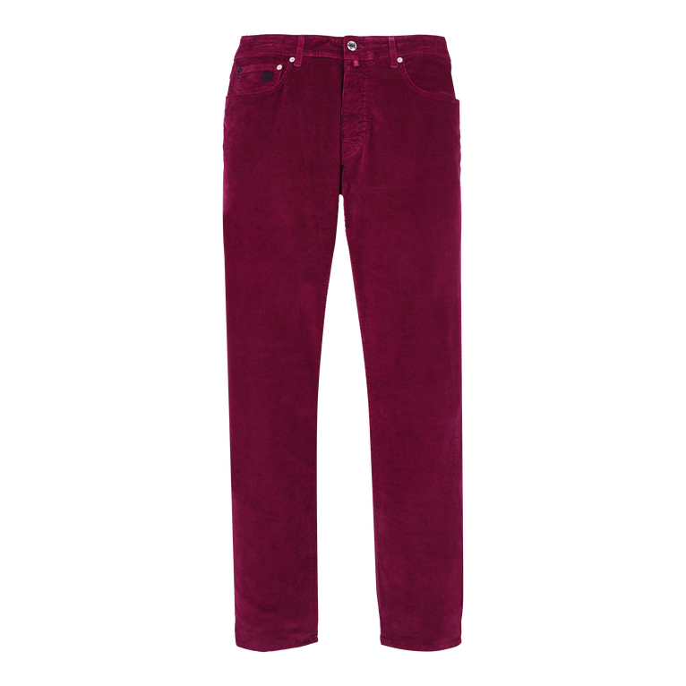 Pantalones De Pana De 1500 Líneas Con Cinco Bolsillos Para Hombre - Jean - Gbetta18 - Rojo