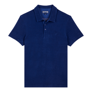 Men Terry Polo Solid Ink front view