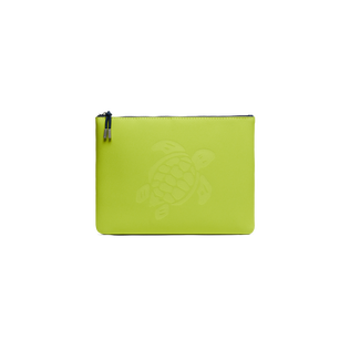 Unisex Neoprene Pouch Solid Chartreuse front view