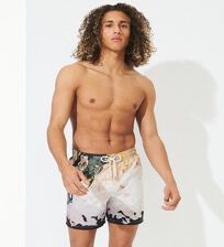 Men Swim Trunks Distortive water - Vilebrequin x Highsnobiety Wild stone front worn view
