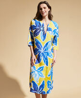 Women Cotton Cover-up Raiatea Sonne Vorderseite getragene Ansicht