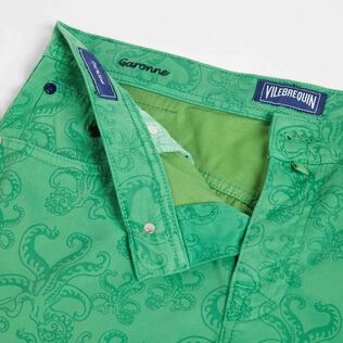 Bermuda en coton homme Poulpes imprimés Jungle vue de détail 2