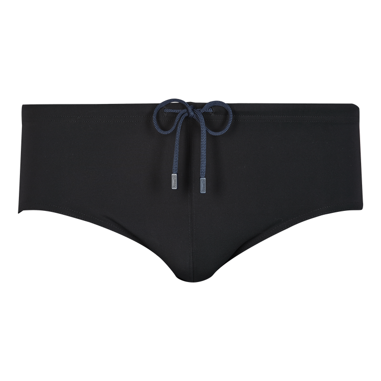 Men Fitted Swim Brief Solid - Swimming Trunk - Nuage - Black - Size XXXL - Vilebrequin