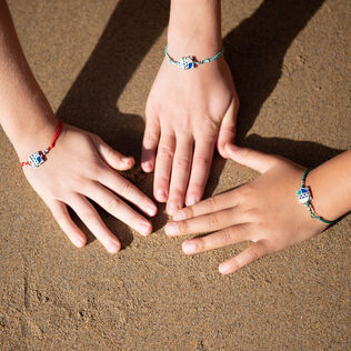 String Enameled Turtle Bracelet - Vilebrequin x Gas Bijoux Poppy red details view 1