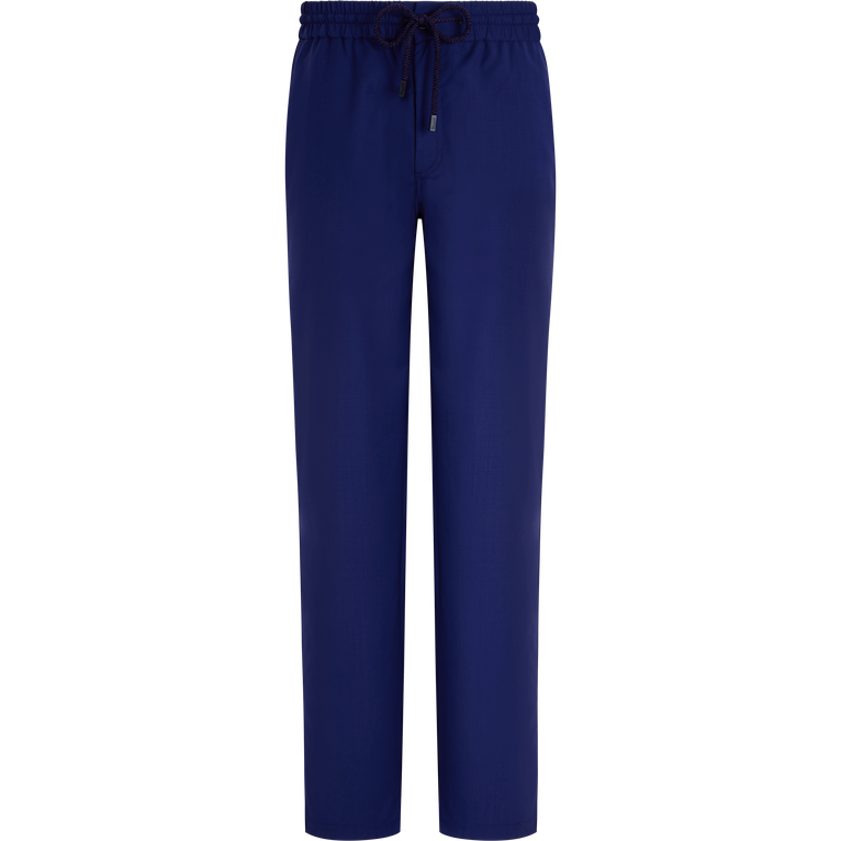 Pantalon En Laine Super 120 Homme - Parc - Bleu