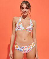 Women Covering Bikini Bottom Peaceful Trees White front worn view