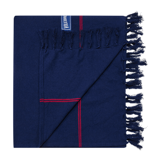 Solid Strandtuch für Kinder Marineblau Rückansicht