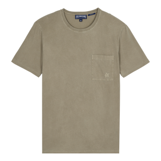 Solid T-Shirt aus Bio-Baumwolle für Herren Eucalyptus Vorderansicht