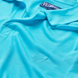 Polo en tencel homme uni Horizon vue de détail 1