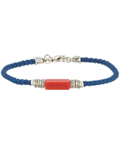 Pulsera de cuerda náutica Sea - Vilebrequin x Gas Bijoux Azul marino vista frontal