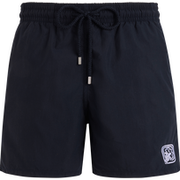 男士游泳短裤 - Vilebrequin x Ines de la Fressange Navy 正面图