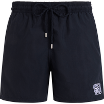 Men Swim Shorts - Vilebrequin x Ines de la Fressange Navy front view