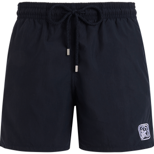 Men Swim Shorts - Vilebrequin x Ines de la Fressange Navy front view