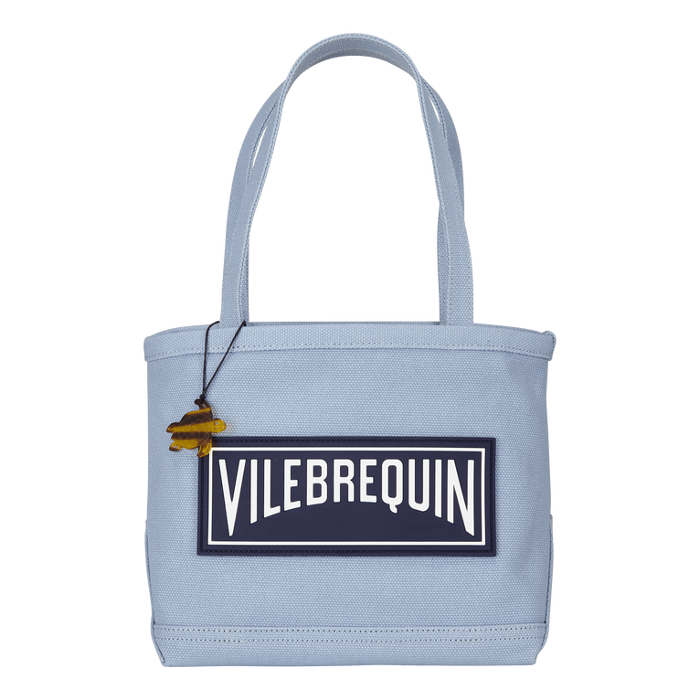 Sac De Plage En Toile Marine Uni - Bretbag - Bleu