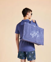 Unisex Terry Beach Bag Storm front worn view