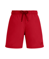 Maillot de bain garçon uni Brique vue de face