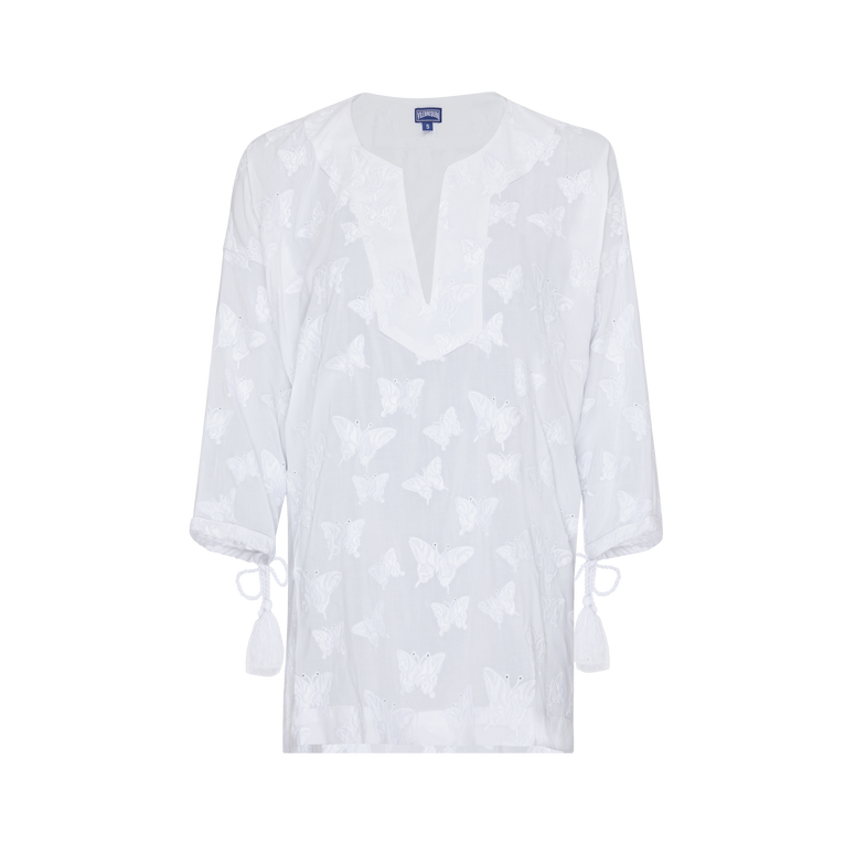 Vilebrequin Women Viscose Shirt Disco Butterflies - Lorna - White - Size XS