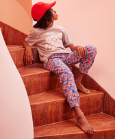 Pantalones con estampado Crabs &amp; Schrimps para niño Earthenware vista frontal desgastada