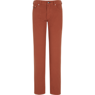 Pantalón de 5 bolsillos con estampado Micro Dot para hombre Rust vista frontal