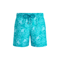 Bañador con estampado Oursins bicolor para hombre Disco green vista frontal