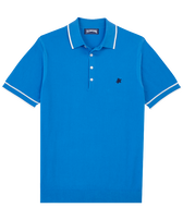 Polo en coton tricoté homme uni Faience vue de face