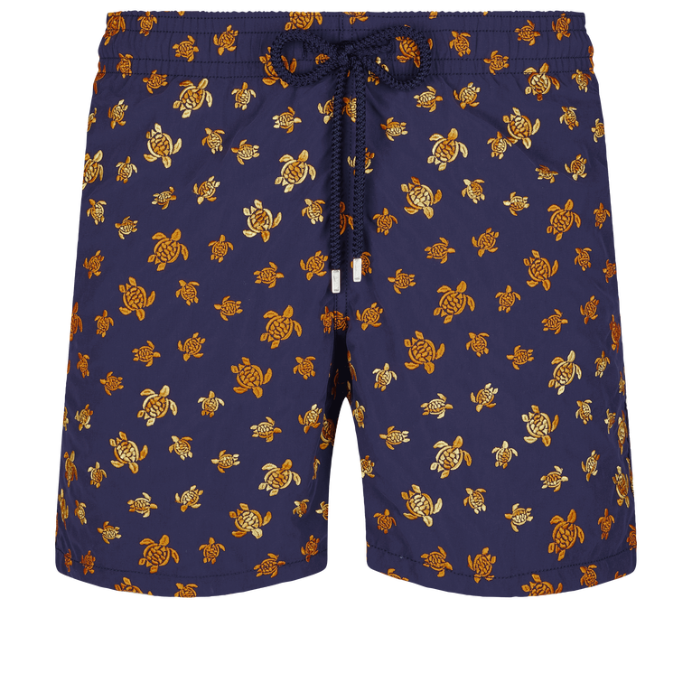 Men Swim Shorts Embroidered Micro Ronde Des Tortues - Limited Edition - Swimming Trunk - Mistral - Blue - Size L - Vilebrequin