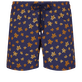Men Embroidered Swim Trunks Micro Ronde Des Tortues - Limited Edition Navy front view