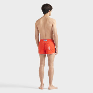 Men Short Ultra-light Swim Shorts VBQ line Poppy red back worn view