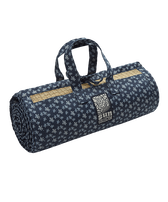 Raffia beach mat Sun Collector Navy 正面图