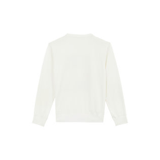 男士家庭周末风格棉质圆领运动衫 Off white 后视图