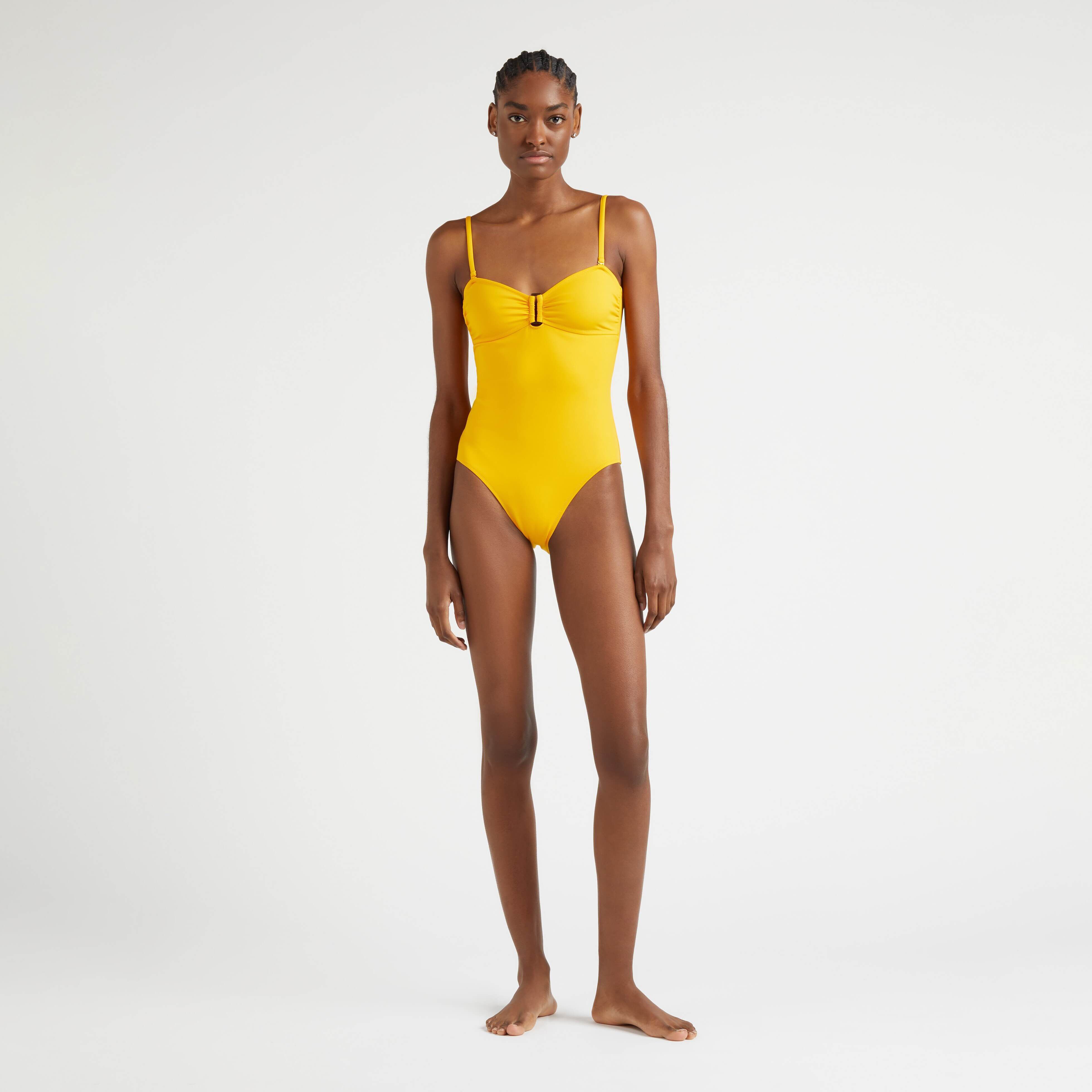 ワンピース EQUIPMENT Women Mid Skirts D0019LFQ23 SOLEILDEPRINTEMPS YELL Women One-piece Swimsuit Solid