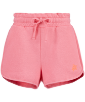 Pantalón corto de color liso de algodón para niña Caramelo vista frontal