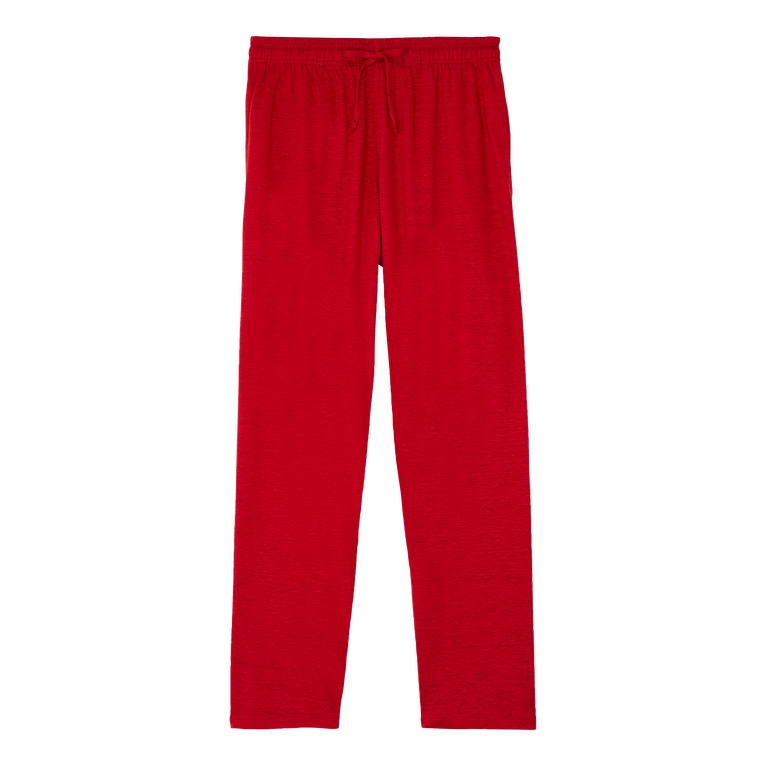 Solid Unisex-hose Aus Leinenjersey - Polide - Rot - Größe S - Vilebrequin