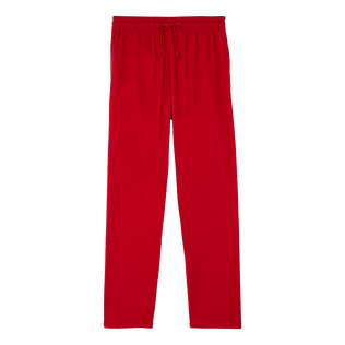 Pantaloni unisex in jersey di lino tinta unita Moulin rouge vista frontale