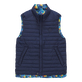 Unisex Reversible Jacket Piranhas Navy front view