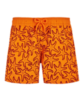 Bañador con estampado aterciopelado Starlettes para niño Zanahoria vista frontal