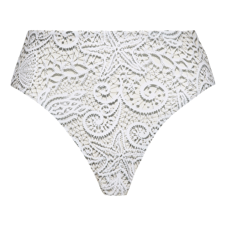 Women High-waisted Bikini Bottom Dentelles - Lake - White - Size M - Vilebrequin