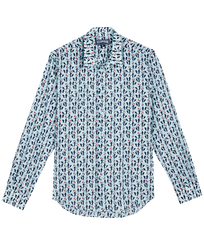 Unisex Cotton Voile Lightweight Shirt Cocorico ! Thalassa front view