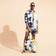 Men Blue & Yellow Tie & Dye Look  正面图