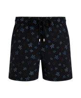Pantaloncini mare uomo ricamati Ronde des Tortues - Edizione limitata Nero vista frontale