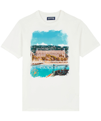 Cannes T-Shirt aus Baumwolle für Herren Off white Vorderansicht